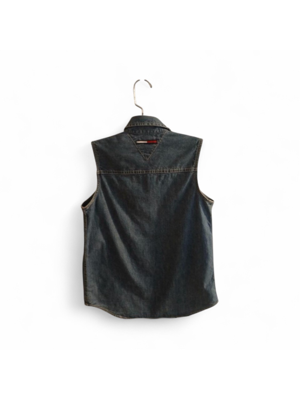 Tommy Jeans Women's Sleeveless Y2K Denim Snap Front Size 4 - INV01 A1 - Picture 2 of 12